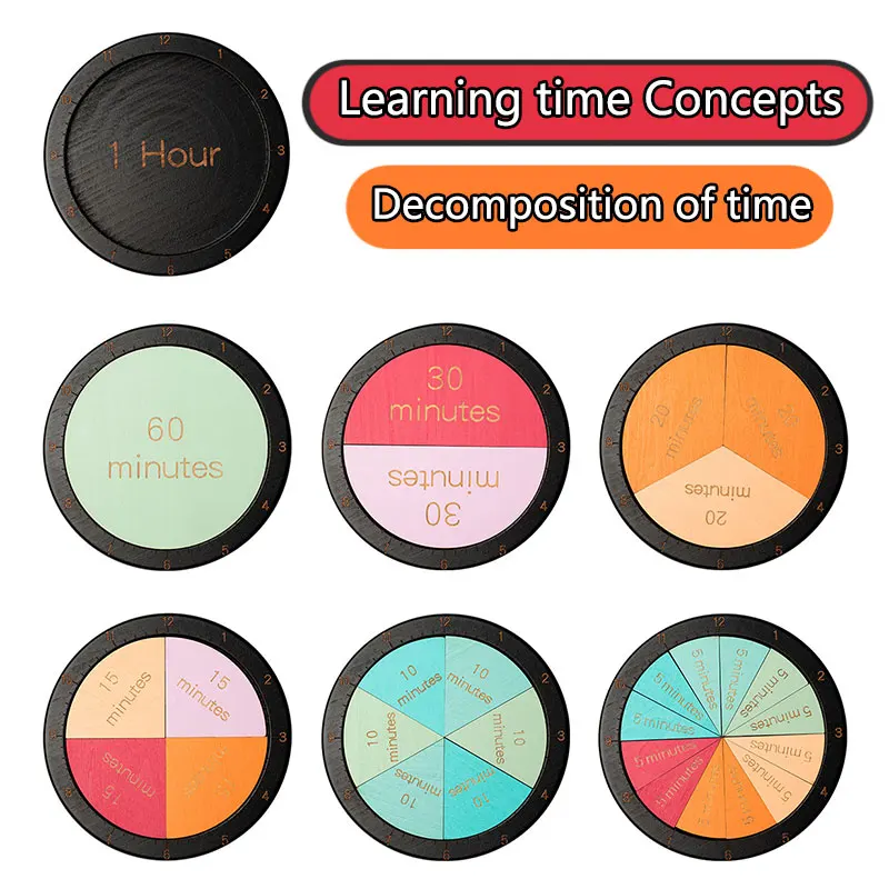 Children Fractional Decomposition Board Math Toys Montessori Parish Educational Learning Teaching Aids Toys For 7-14 Year Olds