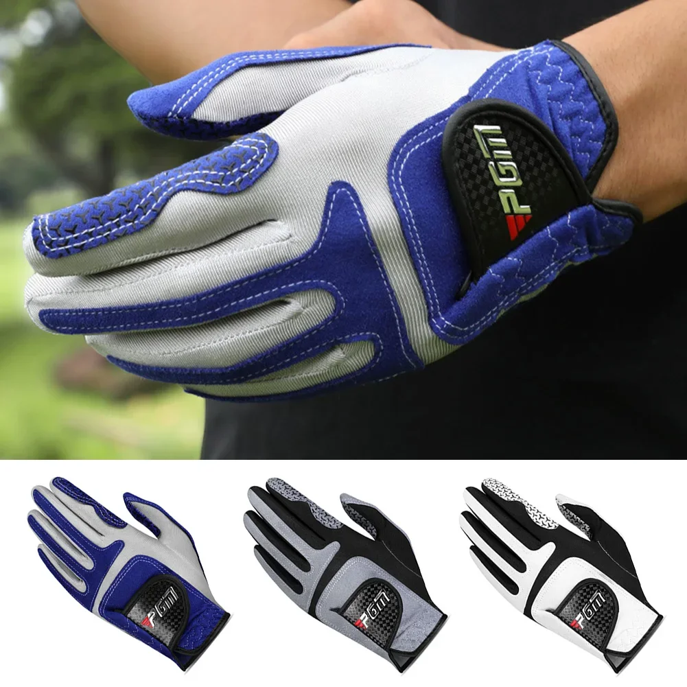 1Pc Men Super Fiber Cloth Golf Gloves For Left Hand Anti-Slip Breathable Sports Gloves Self-Adhesive Cloth Fixed Golf Equipment
