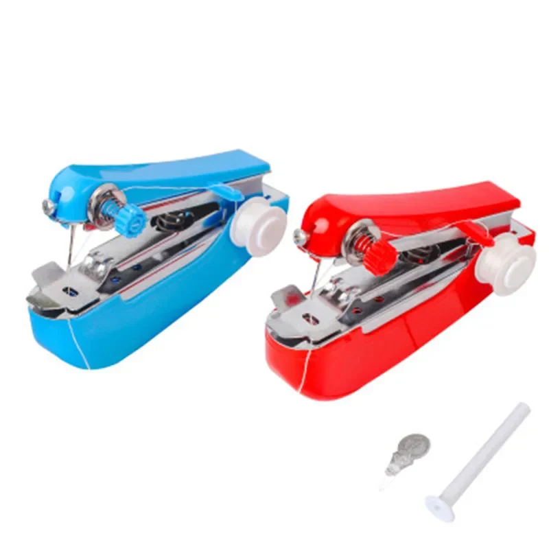 1Pc Mini Sewing Machines Needlework Cordless Hand-Held Clothes Useful Portable Manual Sewing Machines Handwork Tools Accessories