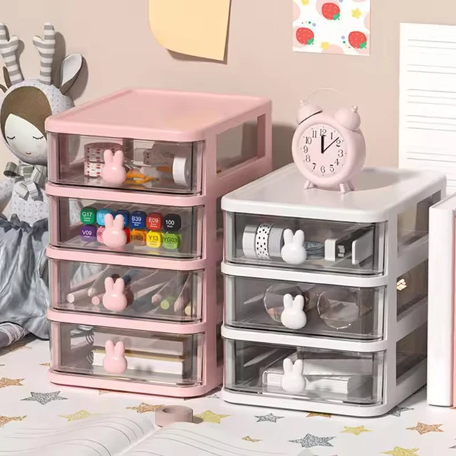 Caja de almacenamiento para encimera, contenedor de almacenamiento de maquillaje, caja de almacenamiento tipo cajonera de escritorio, accesorios para el cabello, estante de almacenamiento de artículos diversos, 1 ud. 4