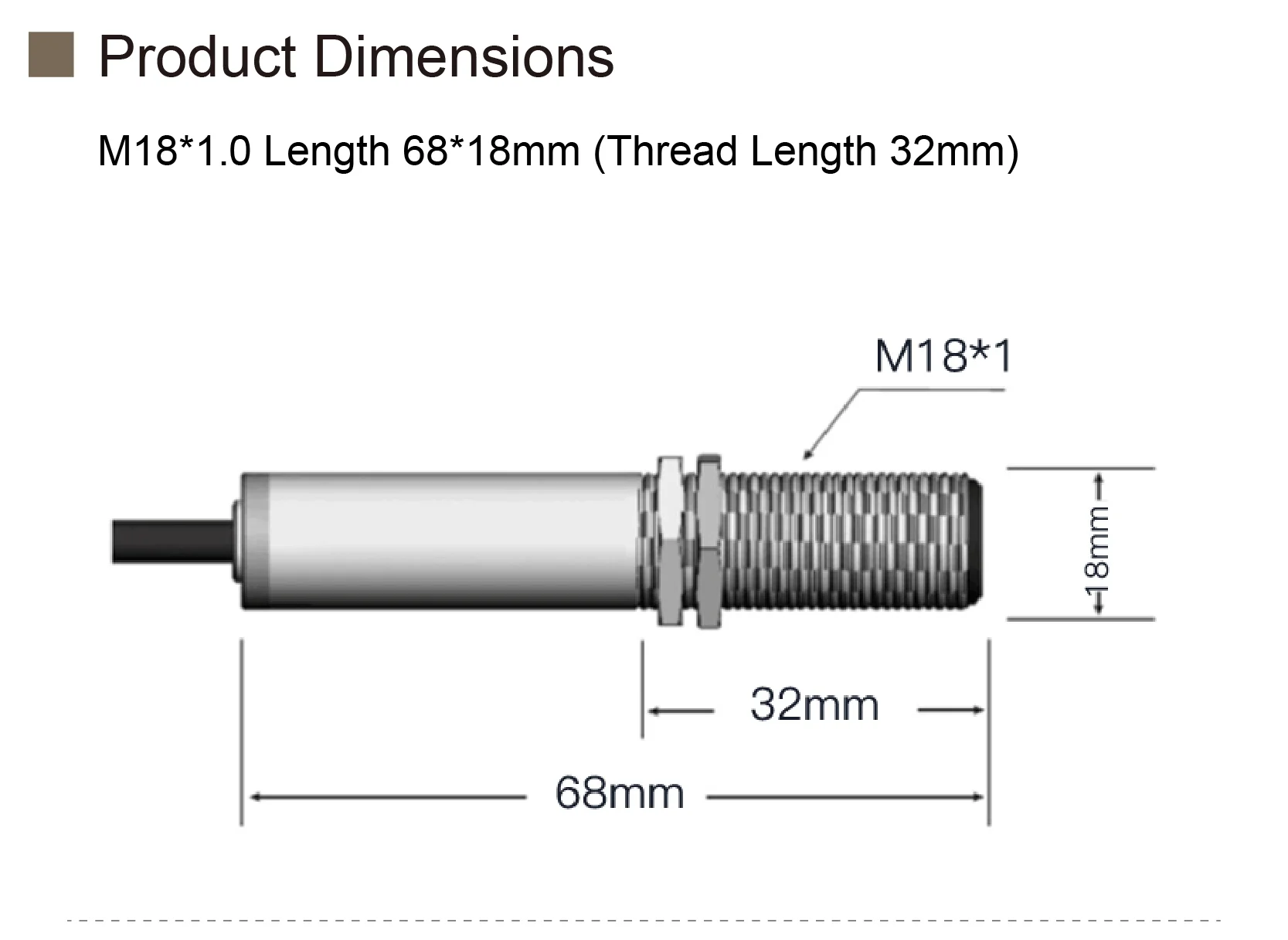 Infrared Temperature Sensor Non-Contact Pyrometer Probe 0-600C 4-20mA RS485 0-10
