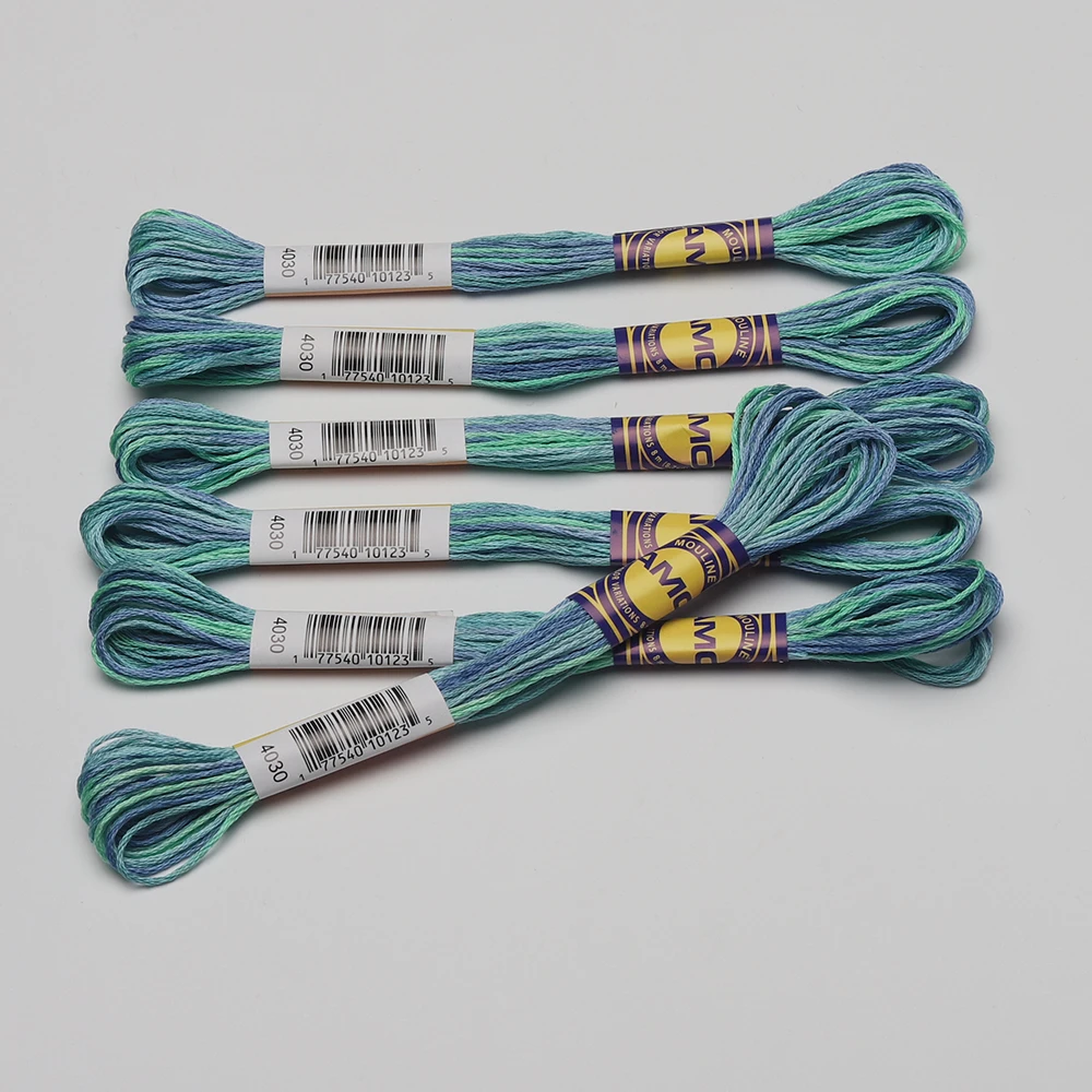 Description Picture 6 of item6 Pcs Variegated Cross Stitch Thread 8.7 Yards Skein Mouline Variation Mercerized Cotton Embroidery Floss 31 DMC Color Available