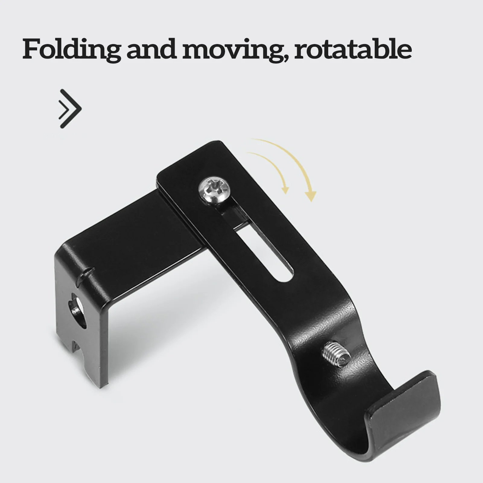 Curtain Rod 2pc Wall-mounted Extendable Metal Bracket