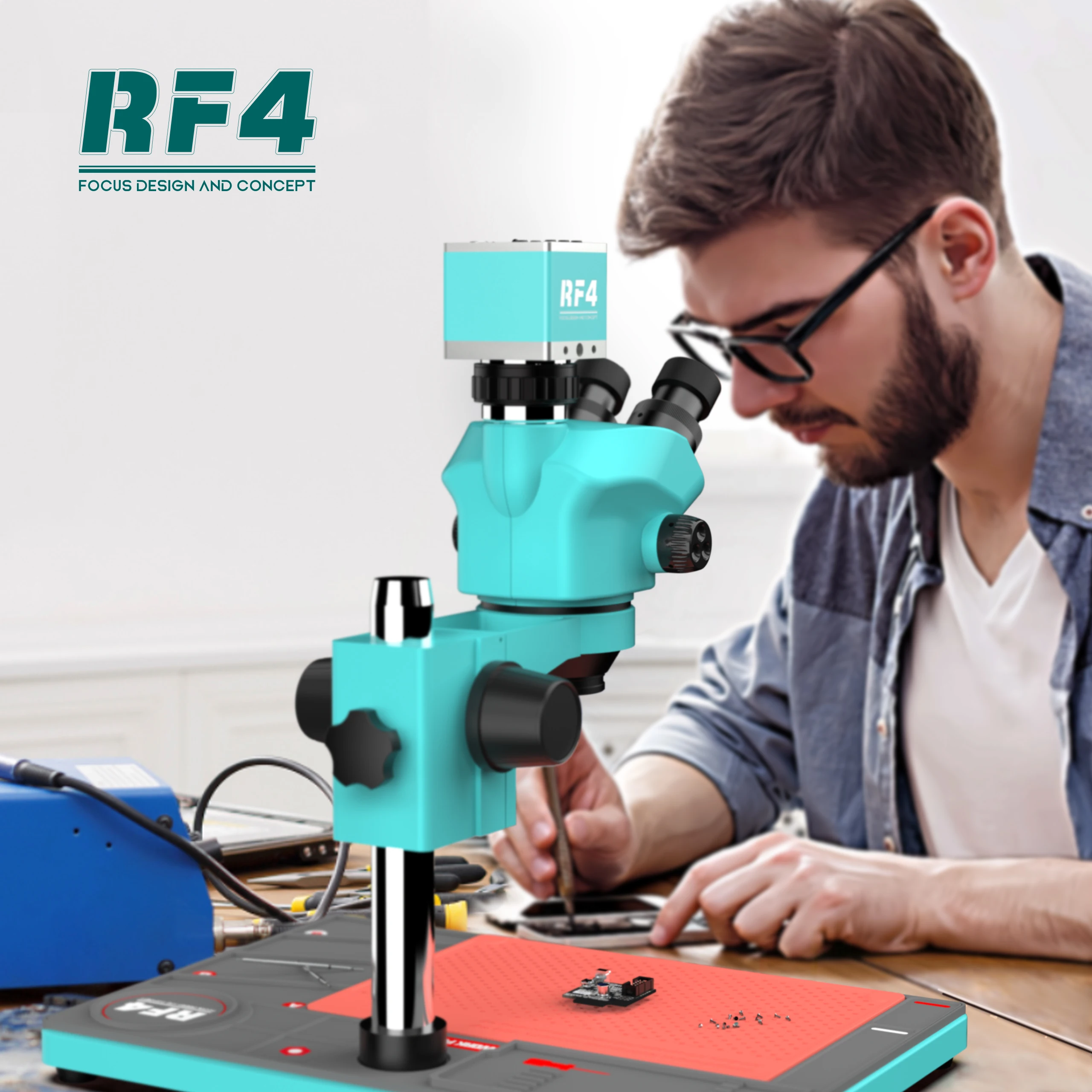 RF4 RF-PO2 다기능 현미경 유지보수 매트 범용 내열 휴대폰 수리 플랫폼 납땜 실리콘 매트