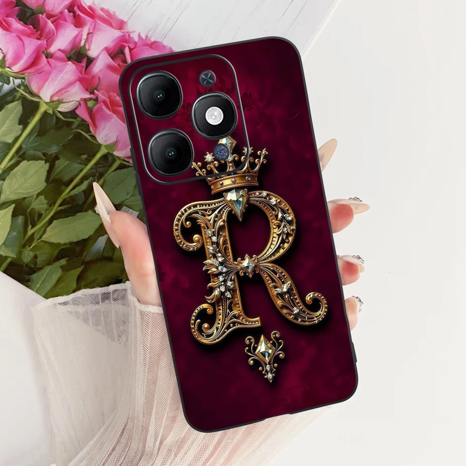 Luxury Crown Letters Soft Silicone Phone Case - Elegant Protective Cover