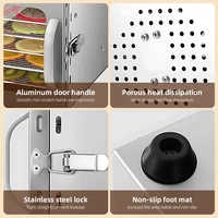 Déshydrateur alimentaire 6-12 couches, sécheur de fruits, herbes et snacks, machine de séchage 800W pour viande séchée maison et friandises pour animaux 3