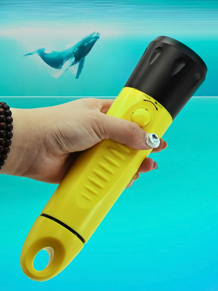 Description Picture 2 of itemL2 Scuba Diving Flashlight Stepless Dimming LED IPX68 Underwater 100 Meters Diving Light With Built-in 15000mAh Rechargeable