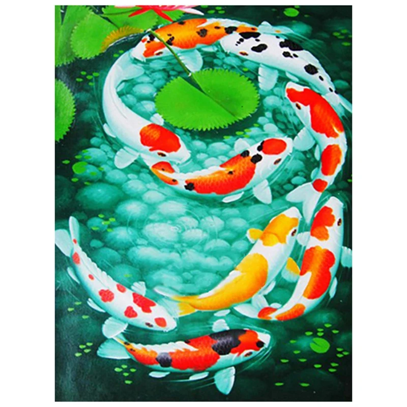 

Алмазная живопись Koi Fish, Набор для вышивки крестиком, аксессуары для домашнего декора