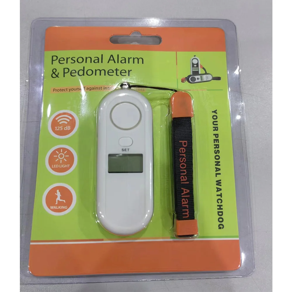 MSA-870 120 dB Step-type Personal Alarm Women's Anti-robbery Equipment Portable Rescue Device Patient Pager with Light