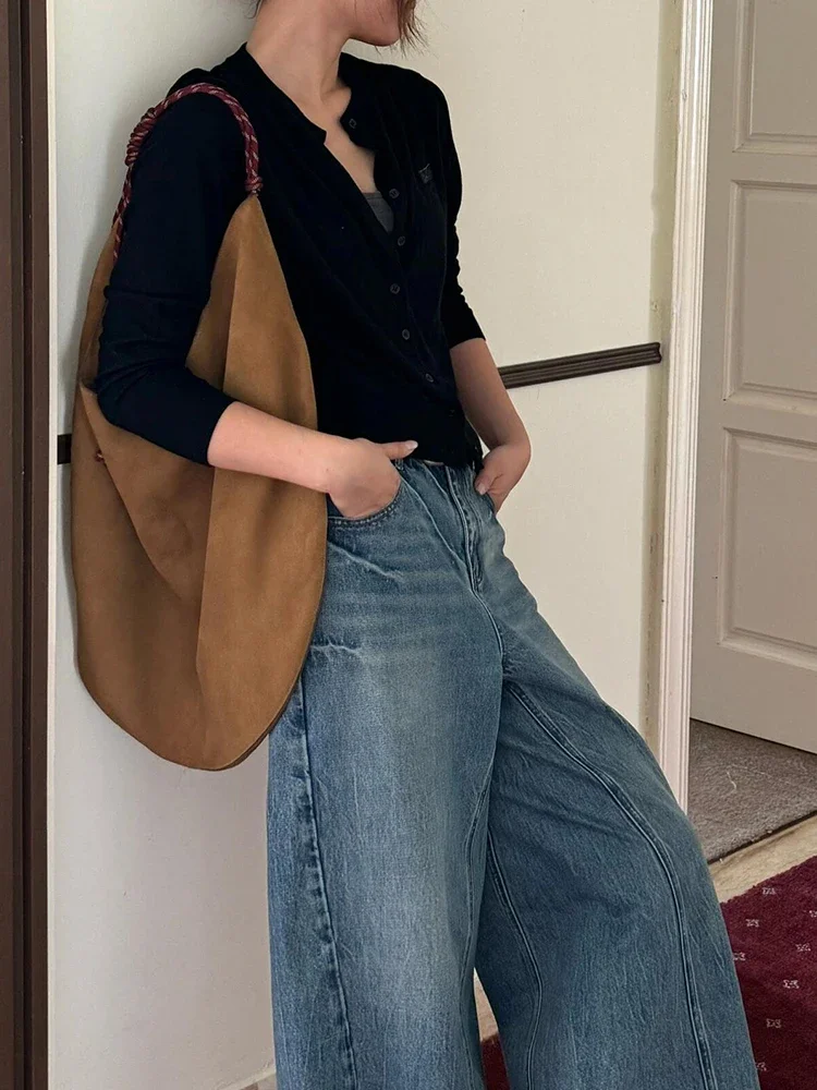 Tote Bag Big Ladies 2024 New Autumn/winter High-grade Niche Design Large Capacity Retro Commuter Handbag Shoulder Bags