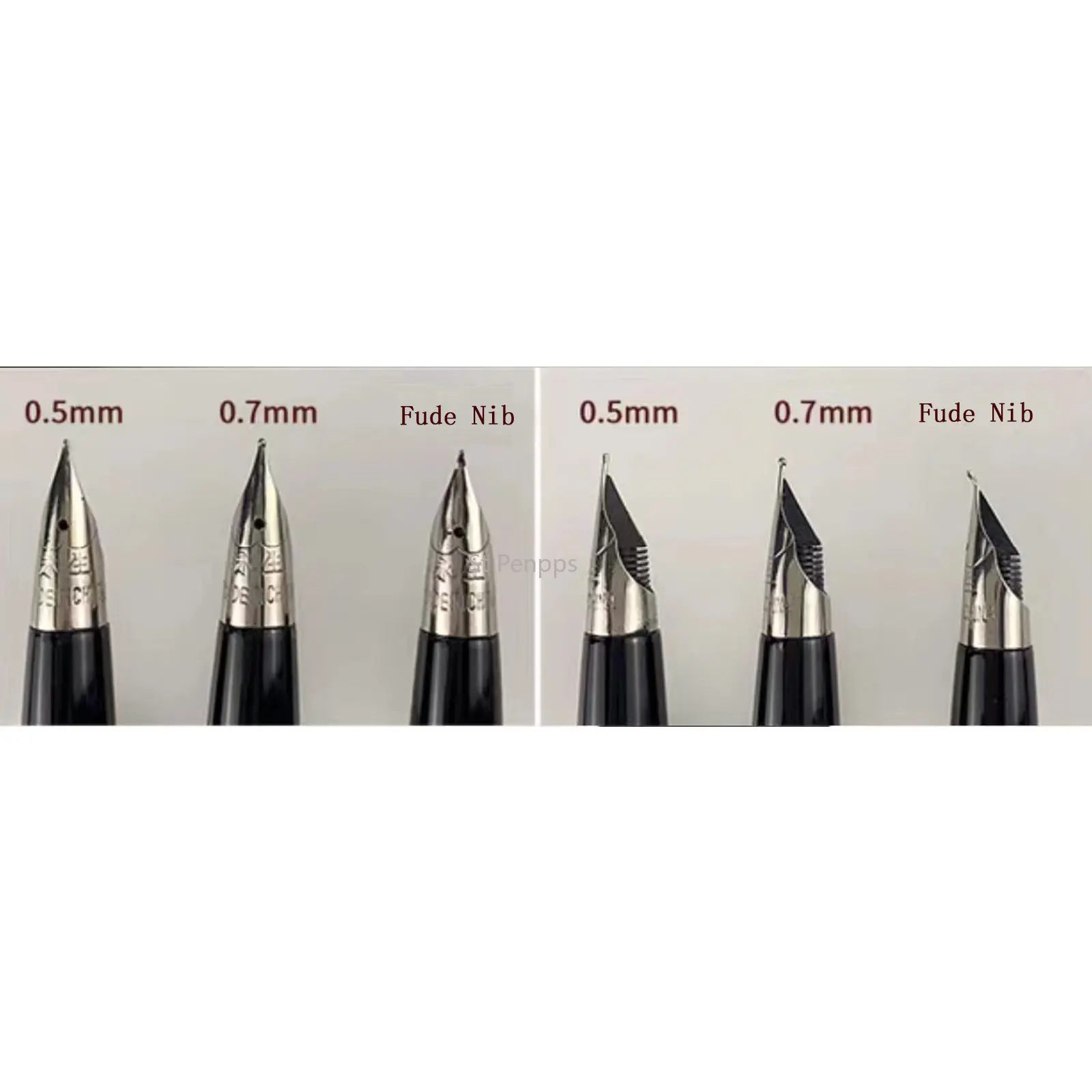 St Penpps 601A Vacumatic Fountain Pen Piston Type Ink Pen Silver Cap F/M/Fude Nib Business Stationery Office School Supplies