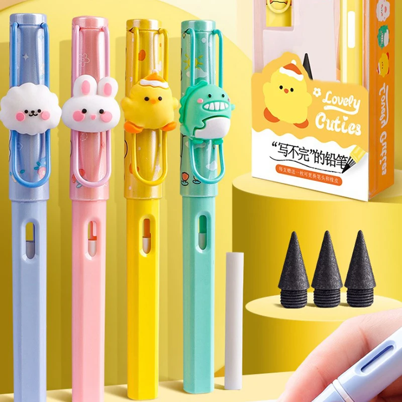 

Cute Infinity Pencil Stationery Lapiz Infinito New Technology Painting No Ink Writing Pen Stylo Art Supplies Kawaii Magic Pencil