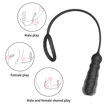 Male Prostate Massager Vibrator Wireless Butt Anal Plug Penis Cock Ring Scrotum Ballstrecher For Men Buttplug Adult Sex Toys 4