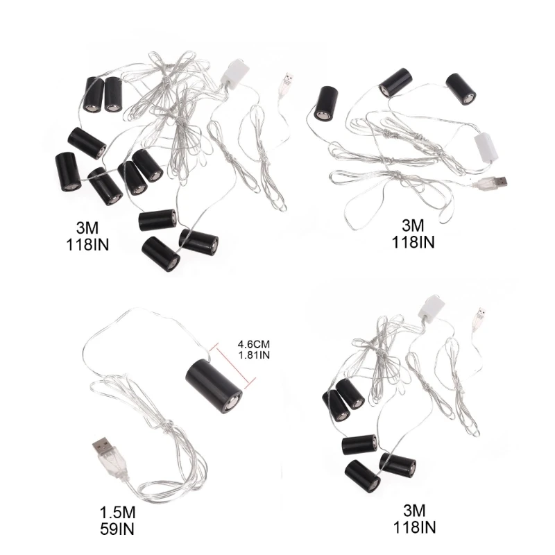 LR14 C 배터리 제거기 USB 전원 공급 장치 케이블 LED Dropship용 4.5V 3V LR14 C 배터리