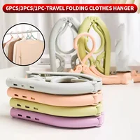 6PCS/3PCS/1PC Portable Folding Travel Hanger - Space saving Drying Hanger, Travel Hanger 1