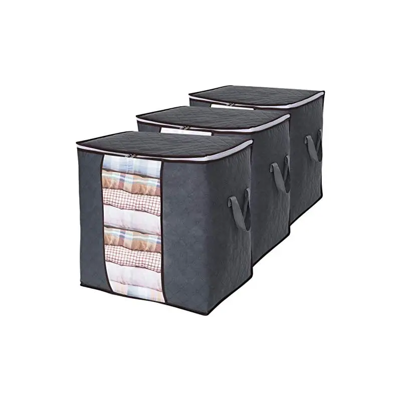 Thickened Non-woven Quilt Storage Bag Clothes Storage Box Travel Portable Storage Box Folding Closet Organizer ForPillow Blanket