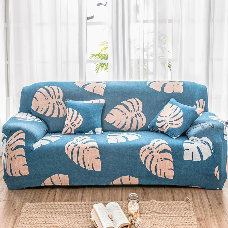 Elegant Floral Sofa Cover – Stretchable Slipcover for Home and Office Decor
