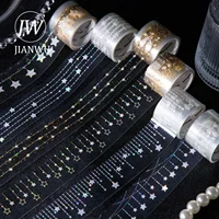 JIANWU 30mm*200cm Star Curtain Series Vintage Material Collage Landscaping PET Tape Creative DIY Journal Stationery 1