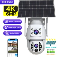 JOOAN 4K Solar Security Camera Wireless Outdoor Dual Lens Solar IP Camera PIR Color Night Vision Auto Tracking Battery CCTV Cam