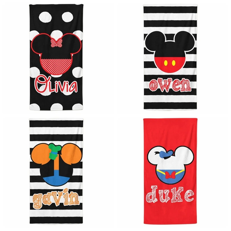 

Мультяшная аниме голова мыши Pettern пятнистая полоса дизайн супер мягкое быстросохнущее полотенце без песка светильник вес подарок для детей