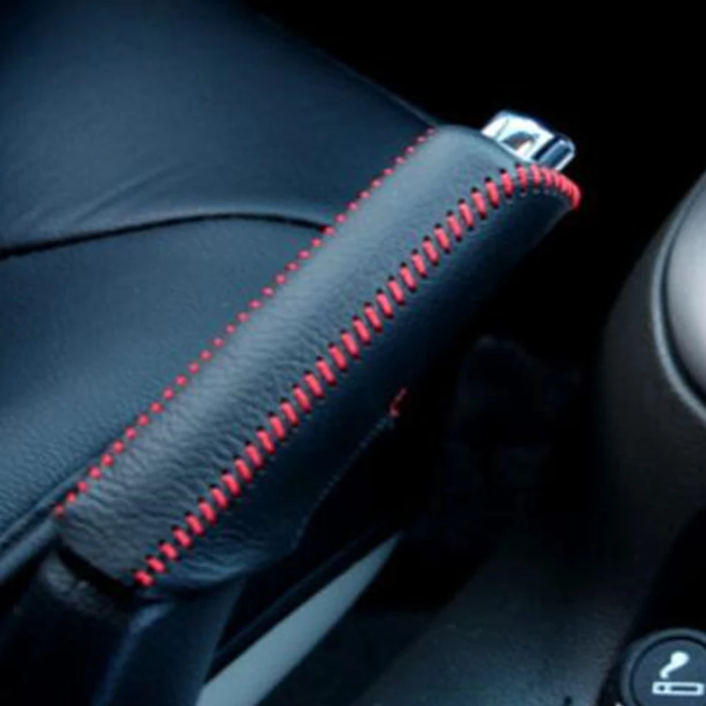 Car Styling Leather Handbrake Cover Hand Brake Covers for Ford Focus 2 3 MK2 MK3 2005-Accessoreis