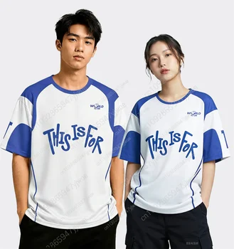 2026 This is for Unisex Jersey Blue White Contrast Fashion Casual Music Tee KPOP Pop Fan Gift Once Summer Men's Women's T-shirts 1