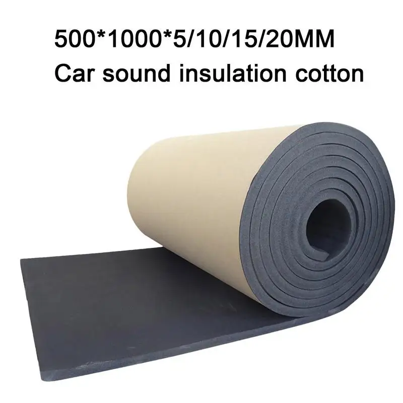 5mm/10mm/15mm/20mm Deadener Sound Noise Proof Insulation Deadening Thermal Insulation Sticker Car Hood Engine Firewall Heat Mat images - 6