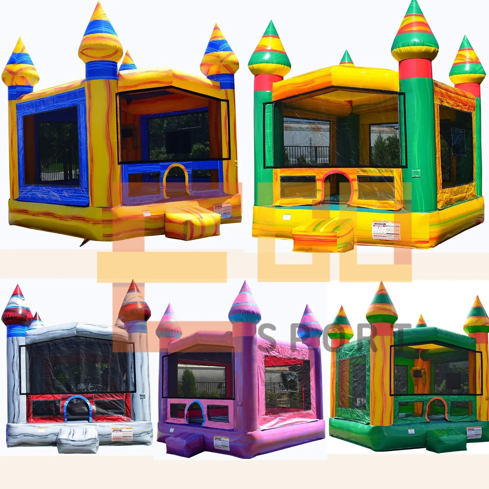 Jumping Bouncy Castle Commercial Grade Bouncer Jumper Inflatable White Bounce House with Blower for Kids