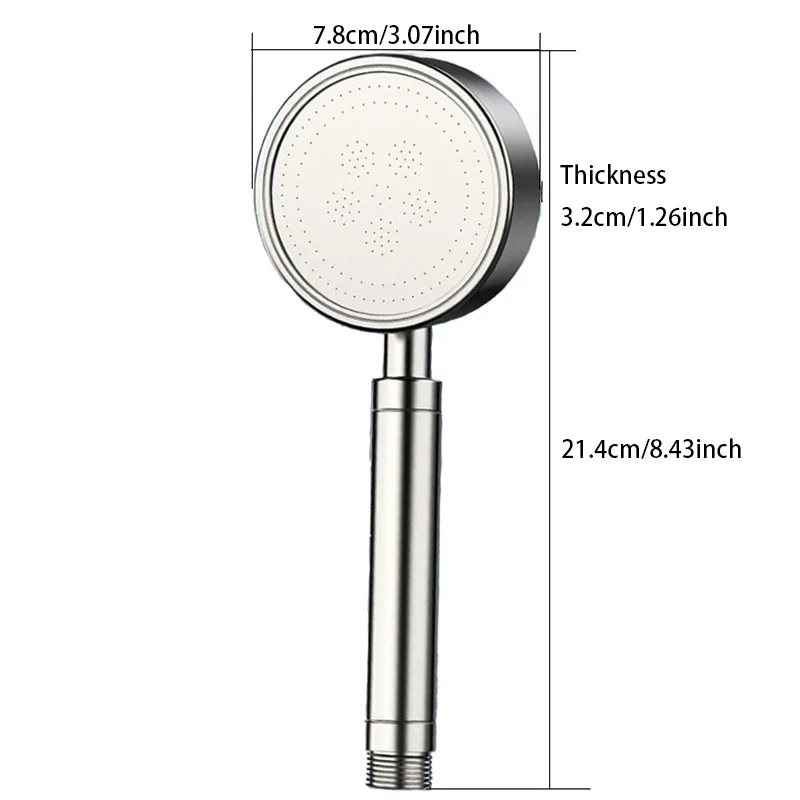 Stainless Steel Shower Head Set 304 High-pressure For Home Use
