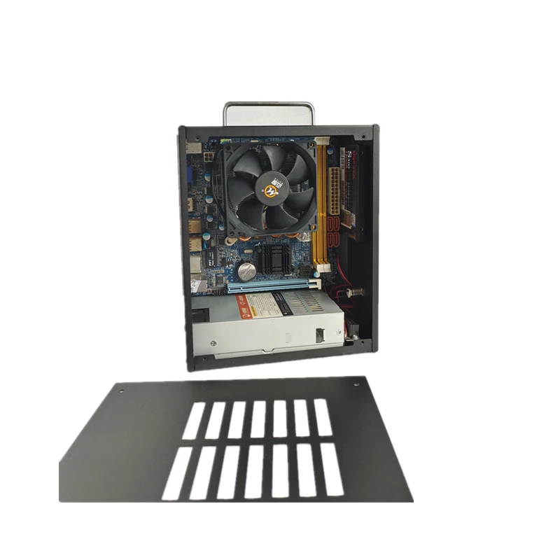 inoxidável portátil, ultra pequeno caso do PC do computador, flex 1U, 2.6L