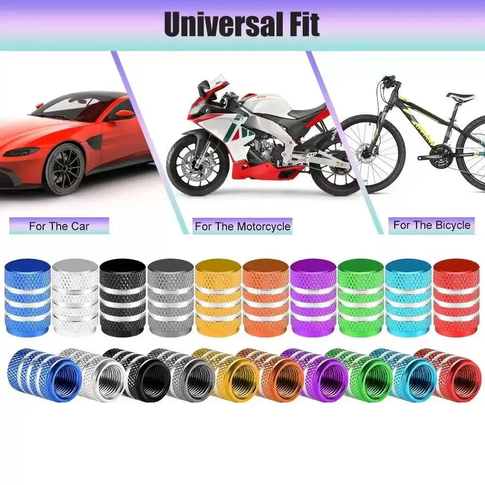 Universal Car Wheel Tire Air Valve Dust Caps - Sleek Stem Cover Caps