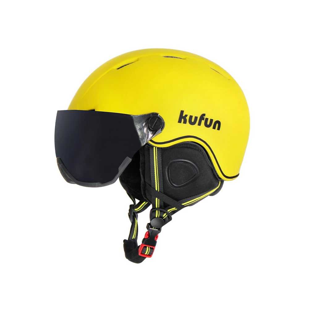 LOCLE-casco de esquí mejorado con visera en molde, deportes de invierno,  casco de moto de nieve, casco de esquí, casco de Snowboard con gafas -  AliExpress