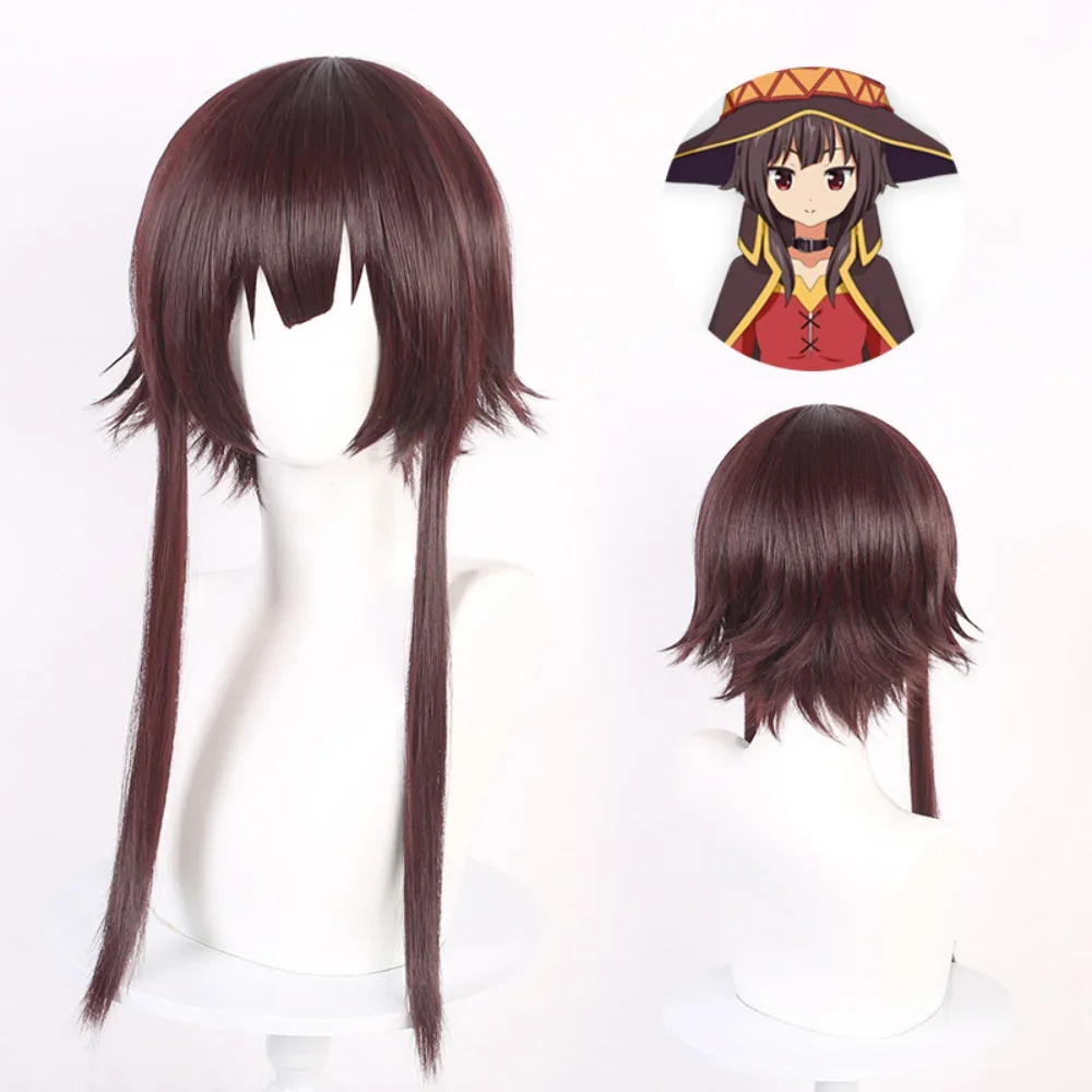 Konosuba-Inspired Megumin Red Cosplay Wig for Women
