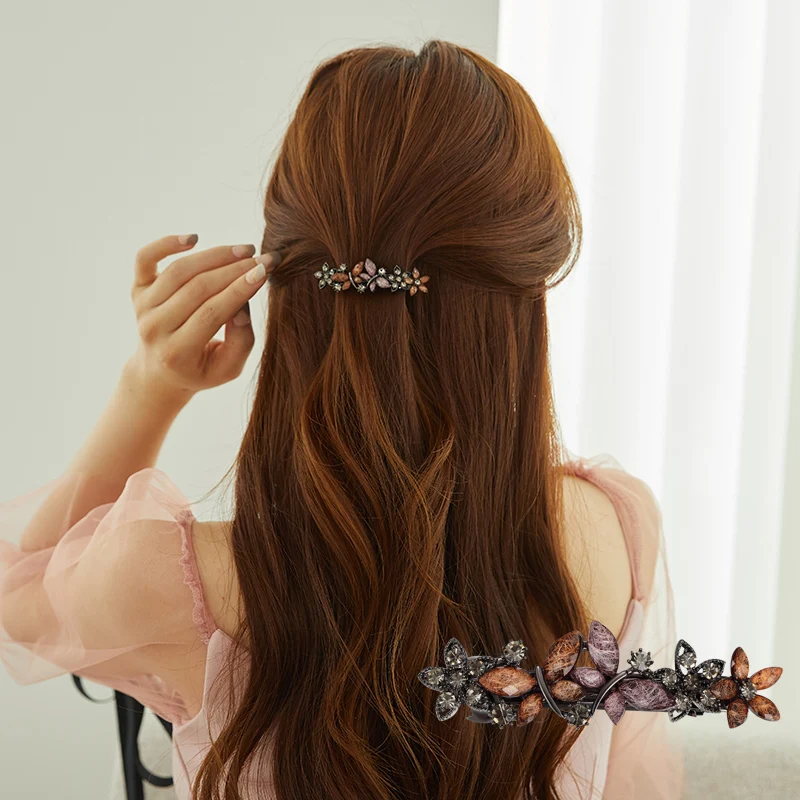 

CHIMERA Fashion Women Hair Clip Elegant Butterfly Rhinestone Barrettes Hairpin for Thick Hair Daily Headdress Hair Accessories