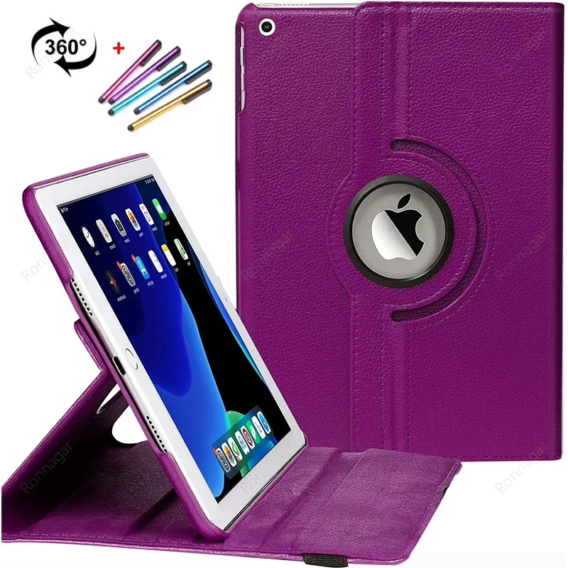 Coque Compatible avec iPad 9ème Génération 2021 / 8ème Gén 2020 / 7ème Gén  2019 10.2 - [Rangement de Stylet] Housse Rotative 360° Protection Etui  Case Cover, Noir