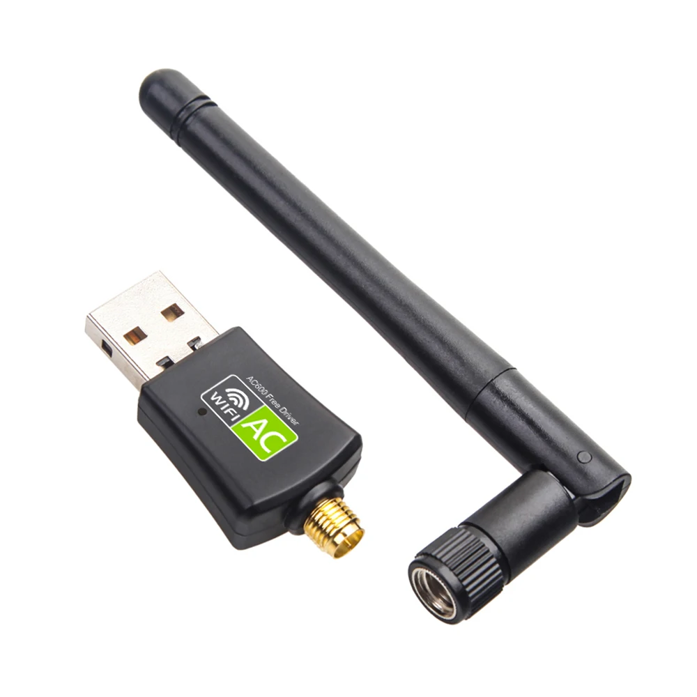 600Mbps 듀얼 밴드 2.4G&5G USB 무선 네트워크 어댑터 드라이버 무료 플러그 앤 플레이 데스크탑 노트북 PC 홈용 미니 WiFi 수신기