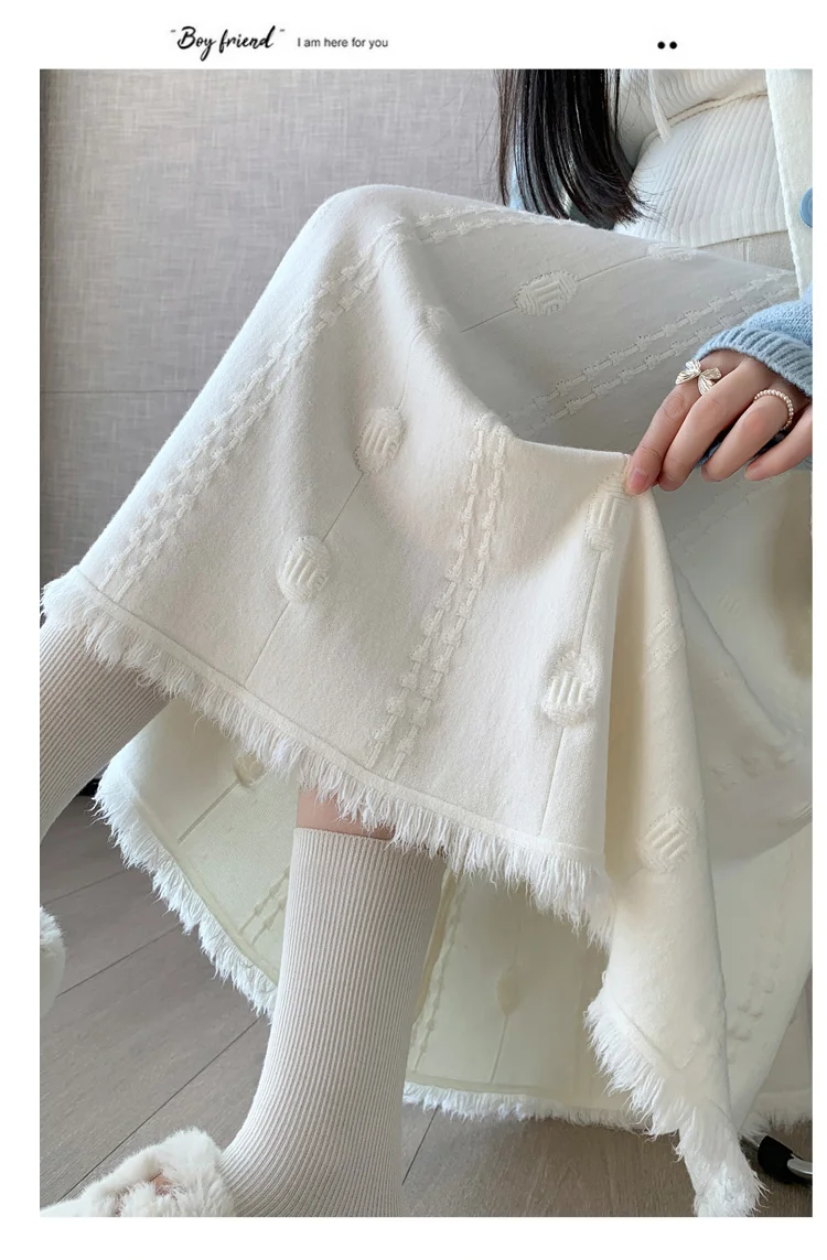 Japanese Style Maternity Belly Skirt Black High Waist Tassel Patchwork Pregnant Woman A-line Skirt Pregnancy Umbrella Skirts
