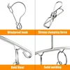 20 Clips Clothes Drying Hanger Windproof Stainless Steel Clothing Rack Sock Laundry Airer Hanger Underwear Socks Holder 5