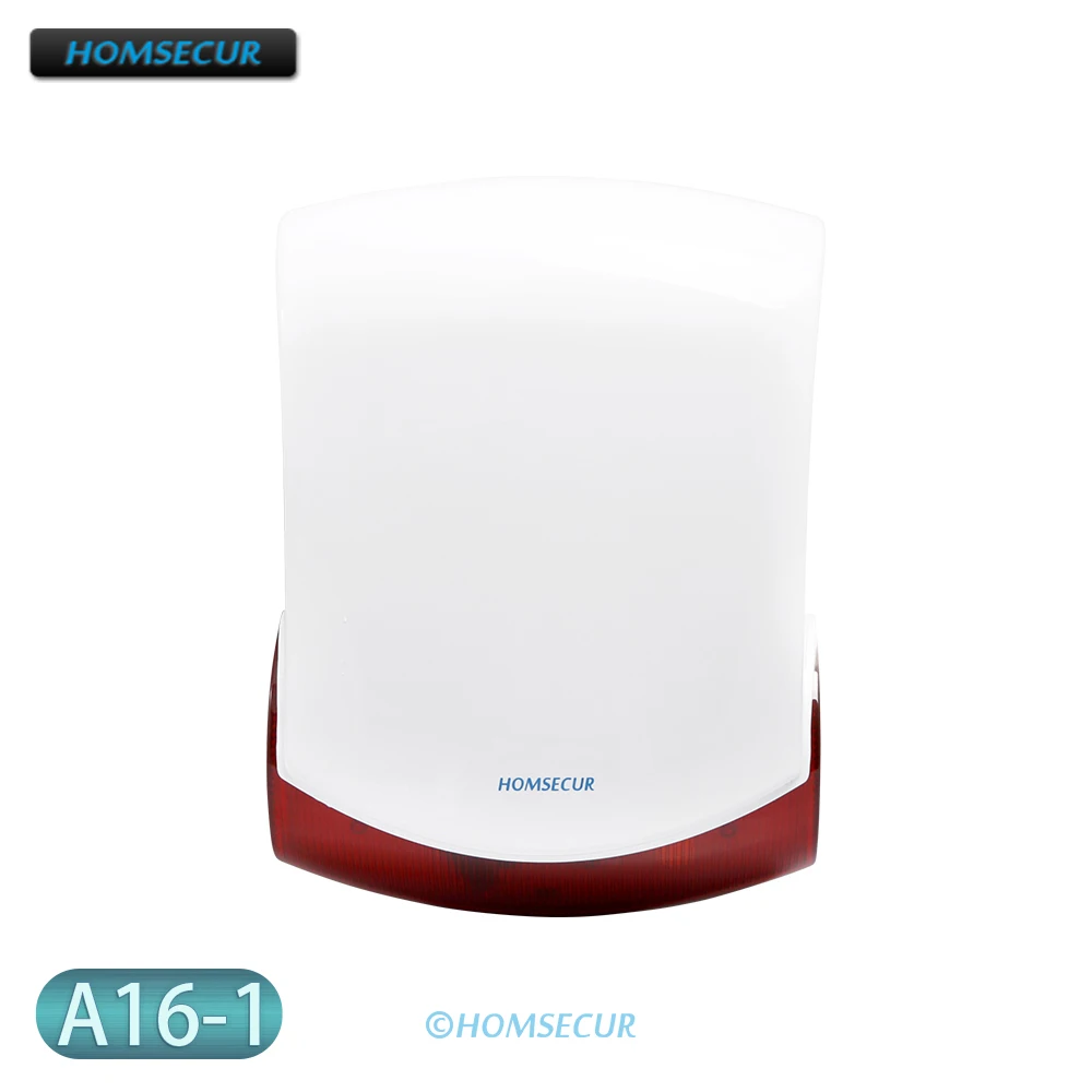 

Беспроводная внешняя вспышка HOMSECUR A16-1 433 дБ для сигнализации МГц 4G GSM