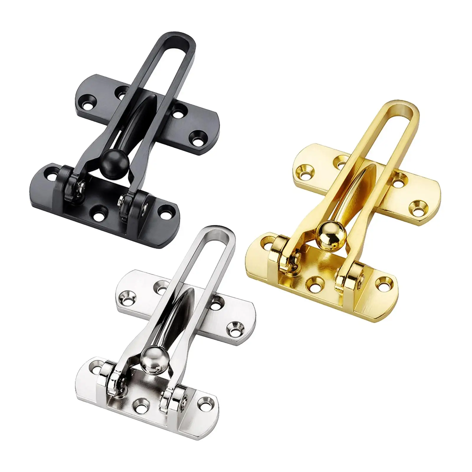 Door Lock Swing Bar Security Metal Door Guard Latch Door Lock Door Bolt Latch for Hotel Window Interior Door Bathroom Apartment images - 6