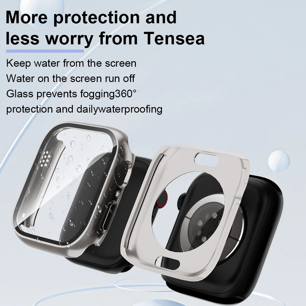 Premium 360° Bumper Tempered Glass Cover for Smartwatch - 46mm/42mm Screen Protector