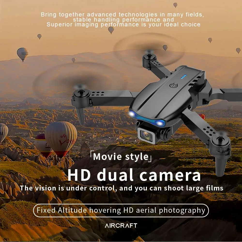 KBDFA E99 K3 Pro Drone Professional Quadcopter Dual Camera Dron Remote Obstacle Avoidance Drones RC Helicopters Control Toy Gift