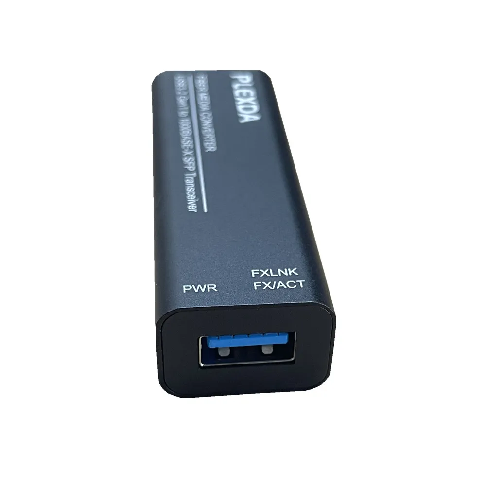 Ethernet Media Converter Plexda USB3.2 Gen1 to 1000Base-X SFP USB3.0 to Gigabit optical network (FMC-GUSB-SFP-PCBA)