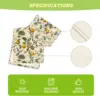 Spring Summer Lemon Tree Bird Flower Linen Table Runner Party Decor Reusable Kitchen Dining Table Runner Wedding Decorations 5