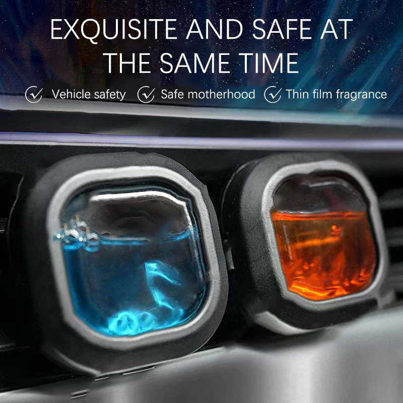 Long-Lasting Car Air Freshener Vent Clip Essential Oil Scented Odor Eliminator 0.14oz Alcohol-Free Fragrance For Fresh Car Smell_voghion.com