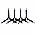 4pc 3 Clips Black