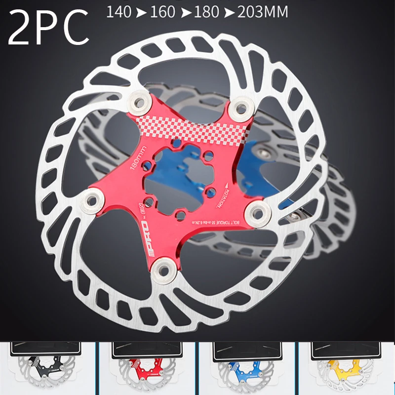 

2PC IIIPRO Floating Rotor Road MTB Bike Brake Rotor Strong Heat Dissipation Bicycle Hydraulic Disc Brake 140/160/180/203mm