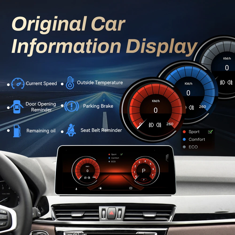 Pantalla Táctil HD de 12.3 Pulgadas con CarPlay Inalámbrico y Android Auto para BMW X1 F48 X2 F39 2018-2021 EVO 8G+128G 4G WiFi GPS Navegación 5