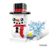 2020 Single 1pcs Christmas Santa Claus Elk Snowman Tree Model Building Blocks Model Gift Toys for Children Xmas 3