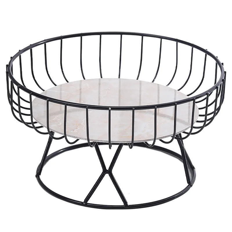 

Light Luxury Metal Fruit Tray Creative Home Living Room Tea Table Fruit Basket Candy Snacks Dried Fruit Storage Iron Art CW789